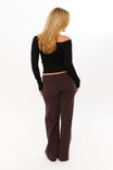 Kristy Off Shoulder Knit Top, BLACK - alternate image 5