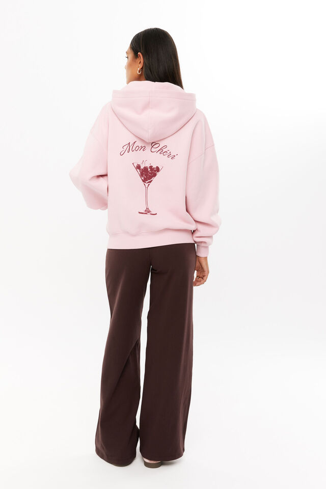 Cherrytini Oversized Fleece Hoodie, ROSETTE PINK/CHERRYTINI