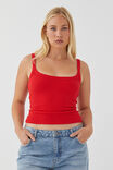 Riri Scoop Neck Tank, RUBY RED - alternate image 1