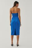 Harlyn Strapless Corset Midi Dress, SATIN BLUE - alternate image 5