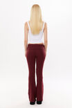 Fold Back Flare Pant, DARK PLUM - alternate image 3