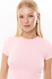 Luxe Longline Tee, BABY PINK - alternate image 4