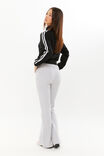 Elyse Sporty Zip Through Jacket, BLACK/WHITE - alternate image 3