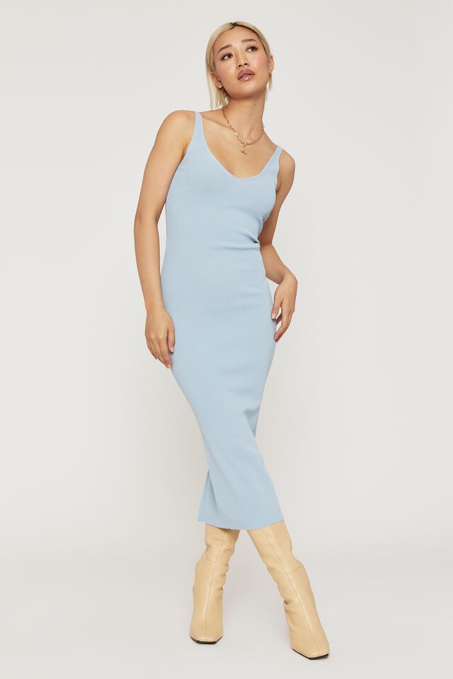 Millie Knit Midi Dress, CLOUD BLUE