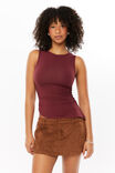 Rylie Micro Skort, BRUNETTE BROWN SUEDETTE - alternate image 2