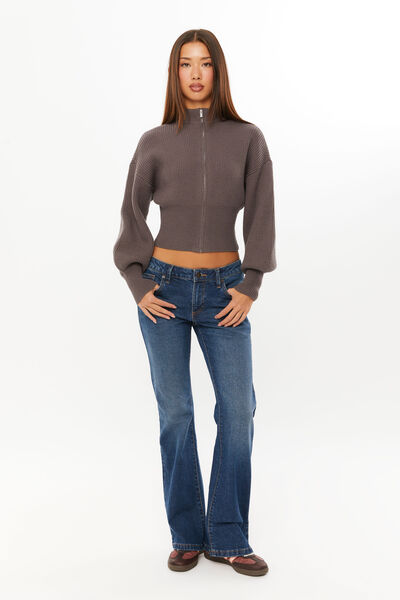 Low Stretch Bootleg Jean, MIDNIGHT BLUE