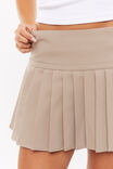 Raven Pleated Mini Skirt, PRALINE - alternate image 4