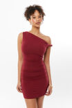 Soft Brianna Mini Dress, DEEP CHERRY - alternate image 2