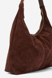 Demi Faux Suede Slouch Bag, CHOCOLATE - alternate image 2