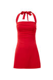 Kylie Halter A-Line Mini Dress, LIPSTICK RED - alternate image 6