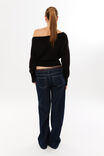 Pippa Off Shoulder Knit Jumper, BLACK - alternate image 5