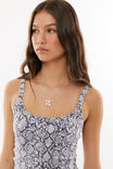 Kiki Scoop Neck Tank, ADRIANA SNAKE GREY - alternate image 4