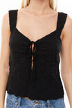 Sadie Tie Front Top, BLACK - alternate image 4