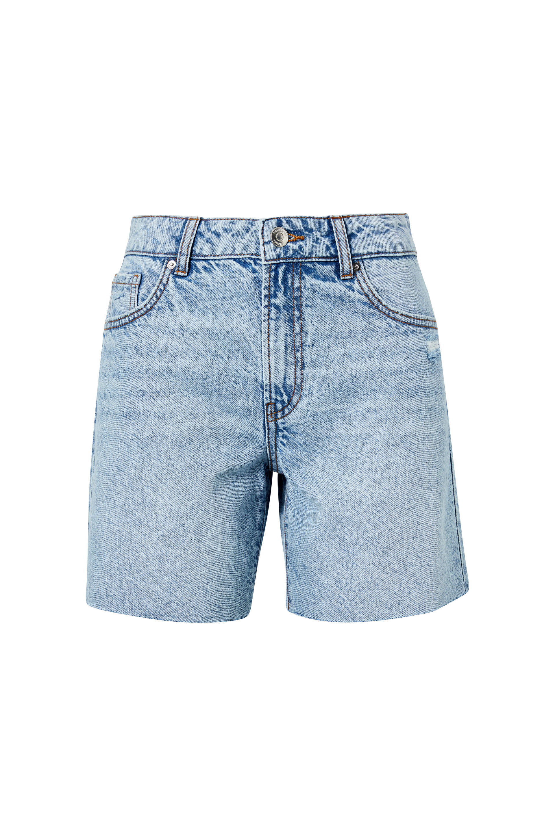 Levis 505 Made in USA Medium Wash Cutoff Denim Shorts 34”