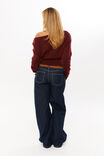Pippa Off Shoulder Knit Jumper, DARK PLUM - alternate image 5