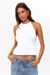 Natalie Backless Halter Top, WHITE - alternate image 4