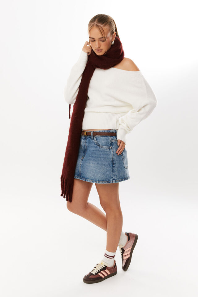 Maya Denim Mini Skirt, ARCTIC BLUE