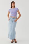 Luxe Short Sleeve Backless Tee, CLOUDY LILAC - alternate image 5