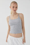 Paris Scoop Neck Tank, GREY MARLE - alternate image 1