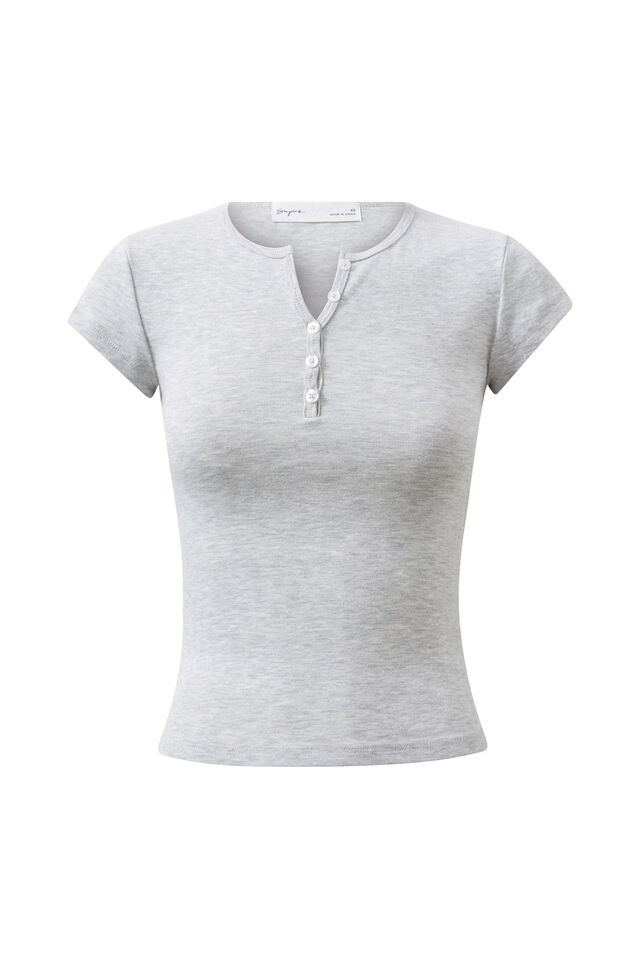 Alexis Henley Tee, GREY MARLE