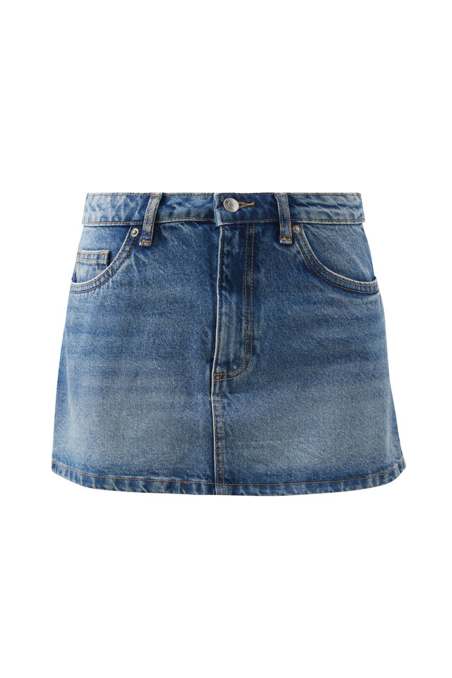 Maya Denim Mini Skirt, ARCTIC BLUE