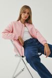 Marnie Satin Bomber Jacket, PRETTY IN PINK