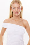 Soft Charlie Ruched Top, WHITE - alternate image 4