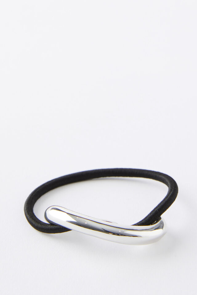 Metal Hair Cuff, SILVER/MINIMAL TWIST