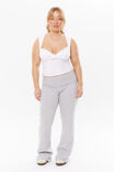 Fold Back Flare Pant, GREY MARLE - alternate image 1