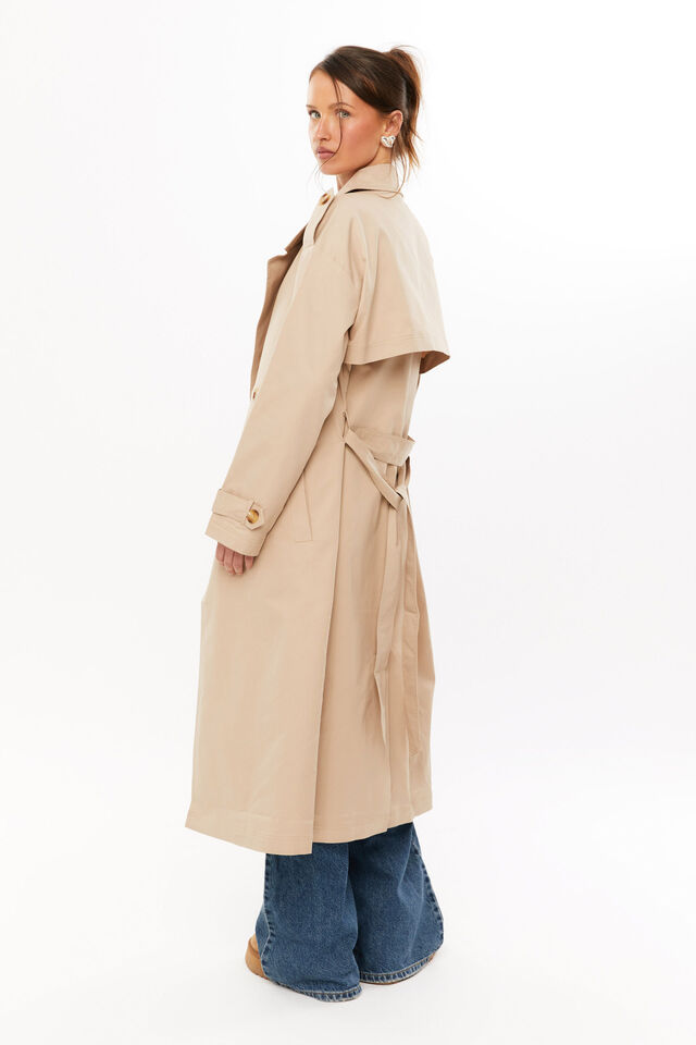 Taylah Trench Coat, TAUPE