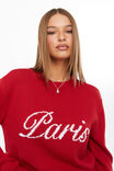 Bambie Crew Jumper, RED/PARIS - alternate image 4