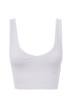 Amara Rib Cropped Tank, WHITE - alternate image 6