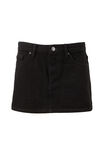 Maya Denim Mini Skirt, BACK IN BLACK - alternate image 6