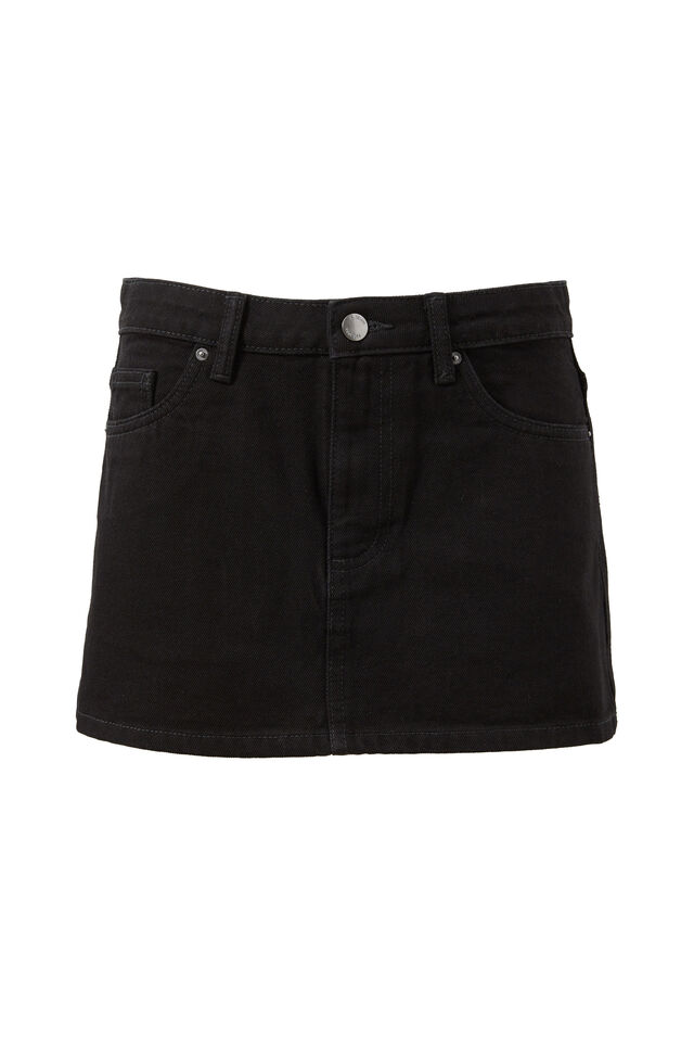 Maya Denim Mini Skirt, BACK IN BLACK