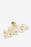 Metal Hair Claw, GOLD/SWIRL - alternate image 1