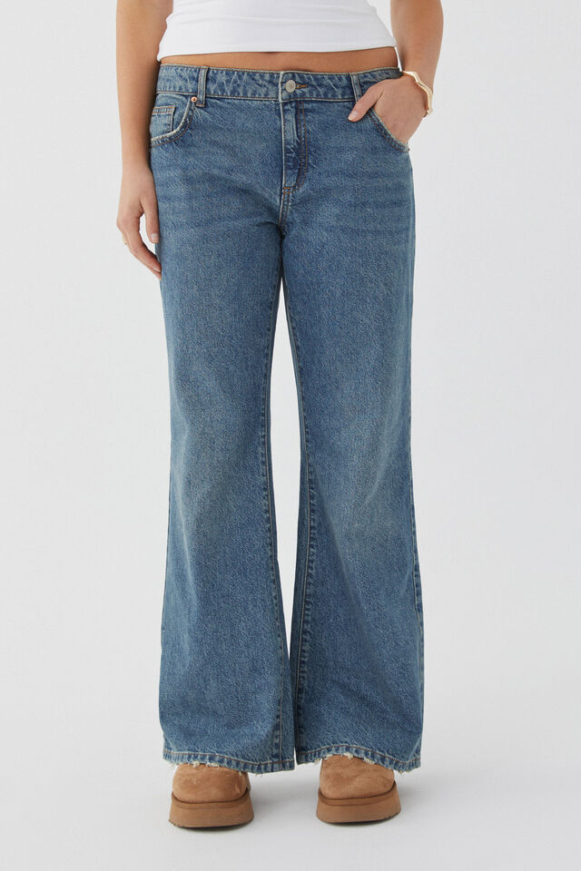 Low Rise Bootleg Jean, GARAGE BLUE