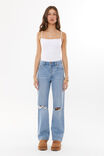 Straight Leg Ripped Jean, RIVIERA BLUE - alternate image 1