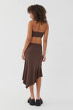 Luxe Asymmetrical Midi Skirt, ESPRESSO BROWN - alternate image 3