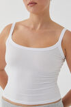 Kiki Scoop Neck Tank, WHITE - alternate image 4