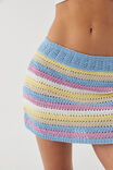 Josie Crochet Mini Skirt, MULTI STRIPE - alternate image 4