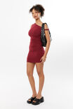 Soft Brianna Mini Dress, DEEP CHERRY - alternate image 5