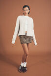 Luxe Hipster Mini Skirt, DEVIN LEOPARD BLACK - alternate image 1