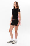 Cotton Fitted Tee, BLACK - alternate image 5