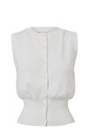 Georgia Button Through Knit Vest, WHITE - alternate image 6