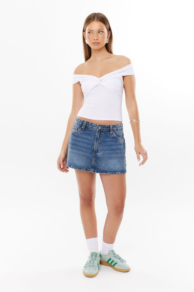 Soft Sunny Twist Top, WHITE