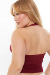 Soft Chelsea Halter Top, DEEP CHERRY - alternate image 4