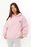 Ella Oversized Fleece Hoodie, JASMINE PINK/HYDE PARK PICNIC - alternate image 2