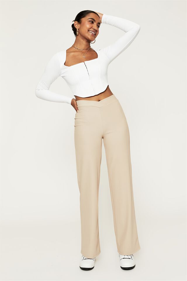Wide Leg Pant, SOFT TAUPE