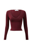 Super Smooth Isla Long Sleeve Top, DARK PLUM - alternate image 6