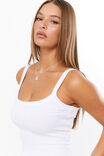 Riri Scoop Neck Tank, WHITE - alternate image 4
